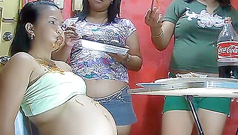 Slutty brunette lesbian threesome with kinky bondage