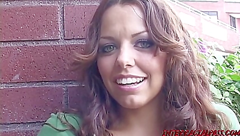 Horny brunette is going to give a hard cock in her mouth