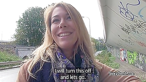 Public sex with a hottie on top of the street and a dude