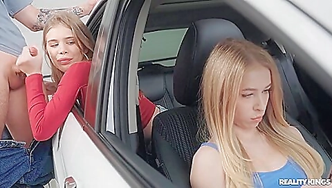 Shaved cunt of the hot brunette in this porn scene