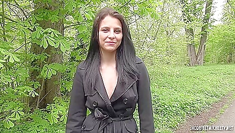 Brunette babe enjoys double penetration and riding a sex toy