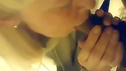 Blonde milf and her step son in amateur deepthroating pov