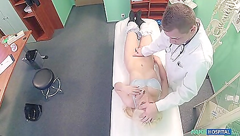 Shy patient and her partner are so wet with a hot pussy