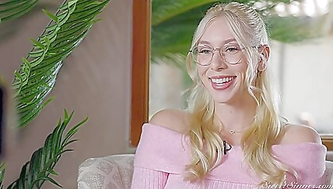 Stepbrother fucks his step-sister and step-sister's blonde girlfriend