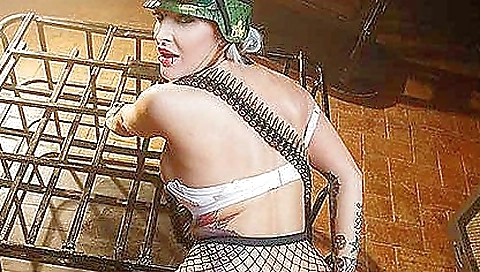 Cute girl in red dress gets fucked in a doggy style