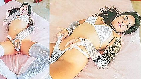 Beautiful pornstar in sexy black stockings sex scene