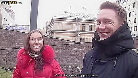 Hot brunette takes a dick in her mouth for some fun