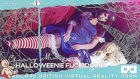 Sexy brunette handjob in VR video with a black dude