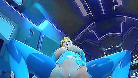 Meta-verse of the girl with big buns in the virtual scene