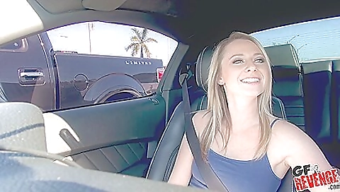 Blonde teen is getting her boyfriend's big cock drilled