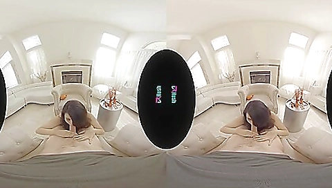 Hot porn video with a hot brunette getting a blowjob