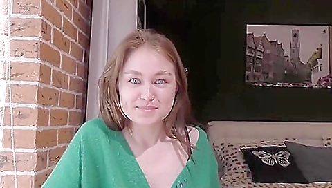 Slim brunette teen and her small titties with fingers