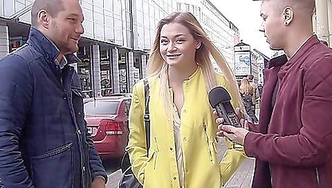 Busty blonde milf fucks a young man and then a hot one